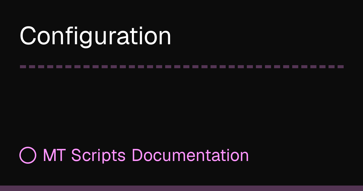 Configuration